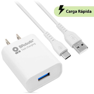 COMBO CARGA RÁPIDA: CARGADOR USB V3.0 + CABLE USB TIPO  COMBO CARGA RÁPIDA: CARGADOR USB V3.0 + CABLE USB TIPO